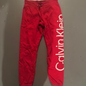 Calvin Klein Kids Bold Red Joggers